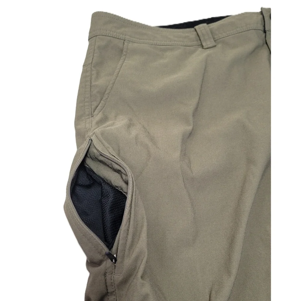 PrAna Men's Alameda Khaki Chino Shorts Size 38W 9 Inch Breathable UPF 50+ Travel